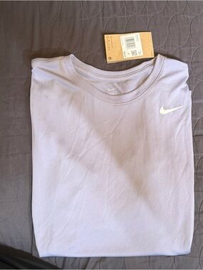 Women Nike Light Purple Crew Tee with White Swoosh